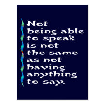 Speak Postcard