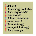 Speak Poster posters