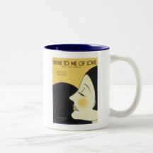 Speak to Me of Love Vintage Songbook Cover Mug