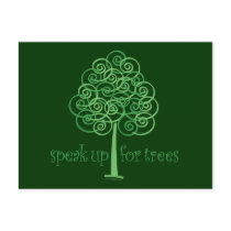 Speak Up for Trees - Tree Hugger postcards by GreenNeighborHugger Speak Up for Trees - Tree Hugger postcards