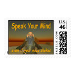 speak your mind postage stamp