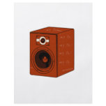 Speaker Single Grunged Graphic Red Brown flyers