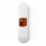 Speaker Single Grunged Graphic Red Brown Custom Skate Board