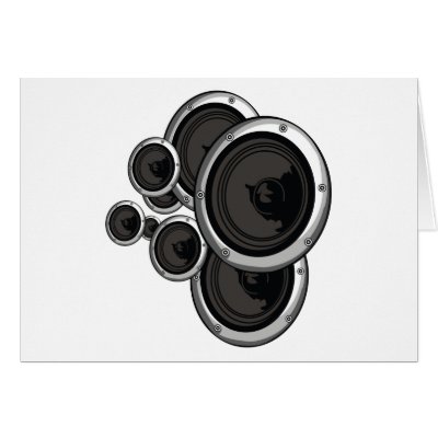 Speaker Wall Greeting Card by HOTDJGEAR