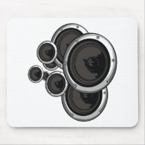 Speaker Wall - DJ Disc Jockey Music Speaker Noise mousepads