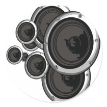 Speaker Wall - DJ Disc Jockey Music Speaker Noise stickers