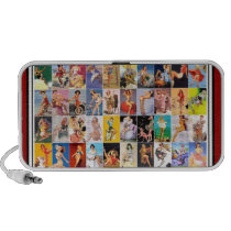 Speakers Pin-up Girls Collage Vintage Retro