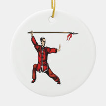 Spear Fighter Christmas Ornament