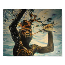 Spearfishing Boy of Mozambique Poster 8 x 6.40" posters