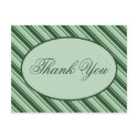 Spearmint Candy Cane Holiday Thank You Postcard