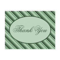 Spearmint Candy Cane Holiday Thank You Postcard