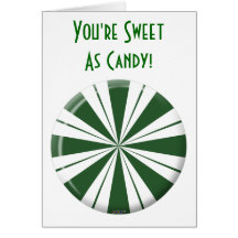 Spearmint Stripe Candy Cards