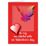 Special 3d birthday butterfly for Wife Cards