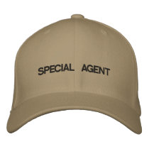 "SPECIAL AGENT" EMBROIDERED CAP embroidered hats