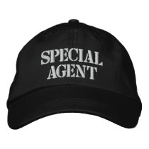 "SPECIAL AGENT" EMBROIDERED CAP embroidered hats