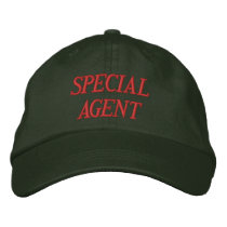 "SPECIAL AGENT" EMBROIDERED CAP embroidered hats