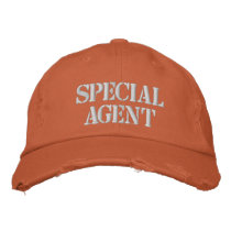 "SPECIAL AGENT" EMBROIDERED CAP embroidered hats
