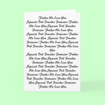 Special Dad Card - Customized