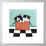 Special Delivery - 6x6 Cat Art Print