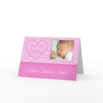 Special Delivery Baby Girl Birth Announcements cards