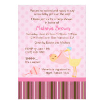 Special Delivery Baby Shower Invite [Baby Girl]