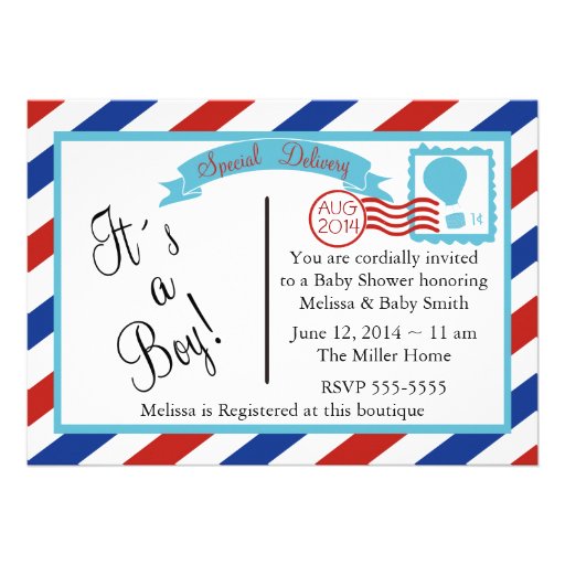 Special Delivery-Boy Invite