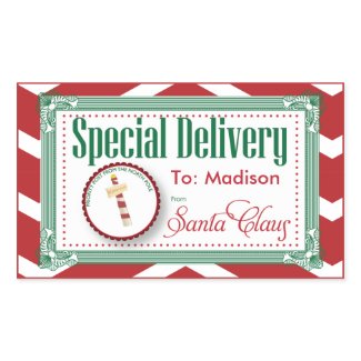Special Delivery Christmas gift tag Stickers sticker