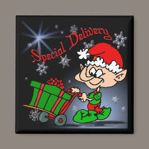 Special Delivery Christmas Magnet magnets