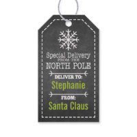 Special Delivery From North pole and Santa Claus Pack Of Gift Tags