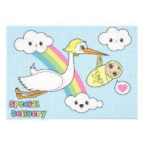 Special Delivery - Stork & Baby invitations