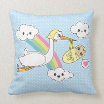 Special Delivery - Stork & Baby pillows