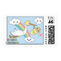 Special Delivery - Stork & Baby stamp