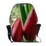 Special Design Messenger Bag With Two Red Tulips messenger bags