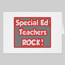 Special Ed. Teachers Rock! Cards