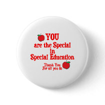 Special Education Appreciation Pinback Buttons