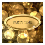 Special Event Elegant Black & Gold Bubbles 2 Invitations