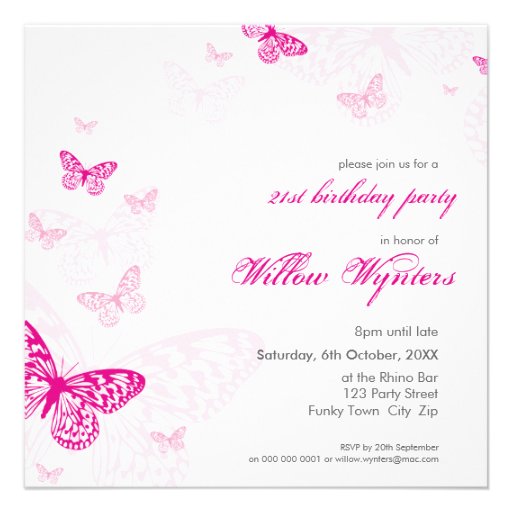SPECIAL EVENT INVITES :: butterflies 1SQ