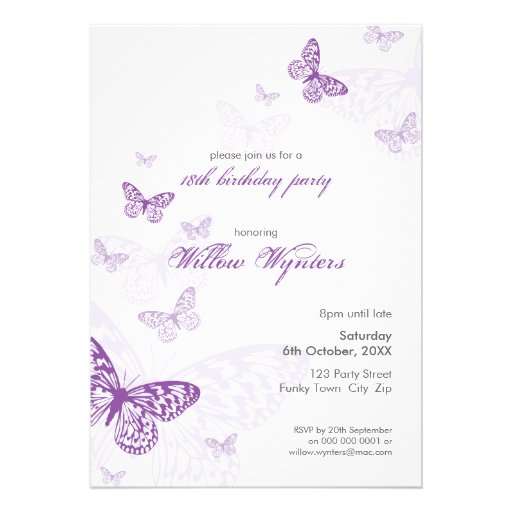 SPECIAL EVENT INVITES :: butterflies 3P