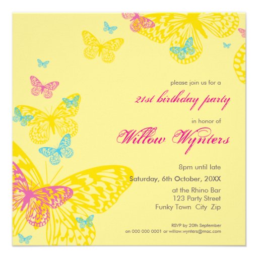 SPECIAL EVENT INVITES :: butterflies 6SQ