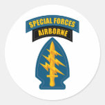 Special Forces Airborne Round Stickers