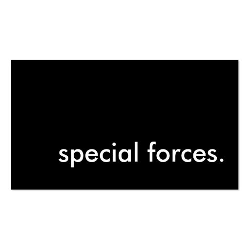 special forces. business card (front side)