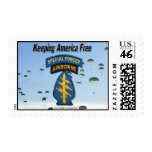 special forces group green berets postal stamp