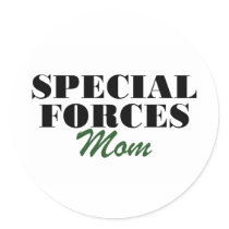 Special Forces Mom Round Stickers