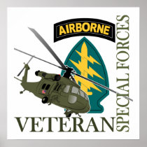 Special Forces Veteran - UH60 Blackhawk Poster