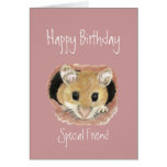 Special Friend Birthday Cute  Mouse Greeting Card