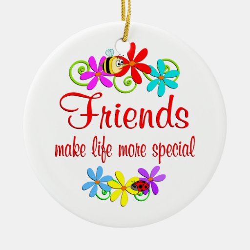 Special Friend DoubleSided Ceramic Round Christmas Ornament  Zazzle