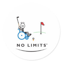 Special Golf Boy Round Stickers
