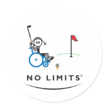 Special Golf Girl Round Sticker