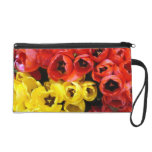 Special Hand Bag With Yellow and Red Tulip Bunches bagettes bags
