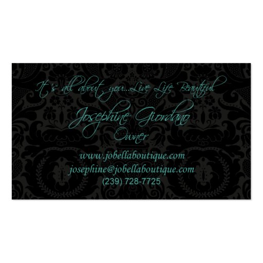 Special Listing #2 JoBella Boutique Business Card (back side)